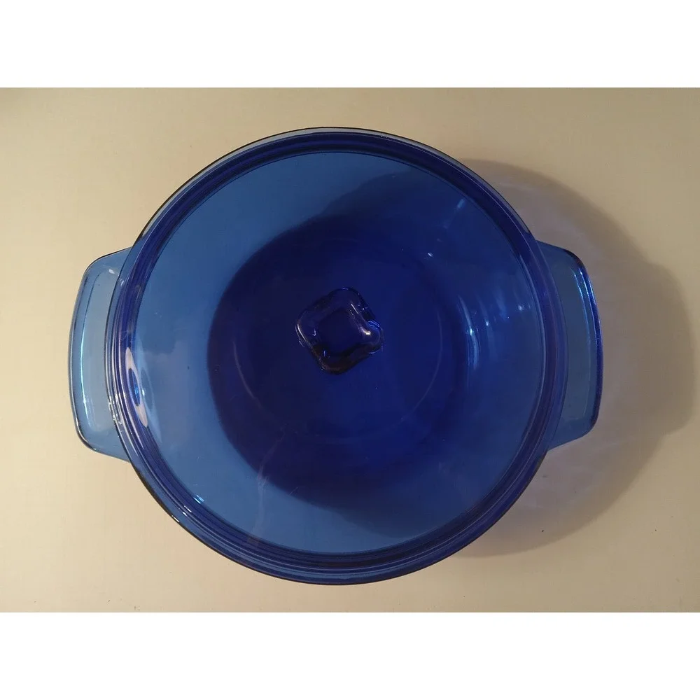 Anchor Hocking Blue Glass Ovenware Casserole Baking Dish , 2 Quart, 9 inch Wide